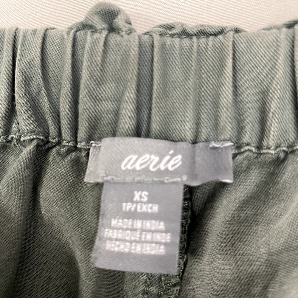 Aerie Paperbag Shorts, Green, XS - Picture 3 of 4
